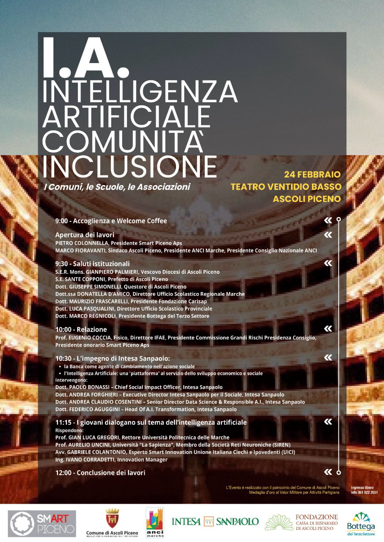 ”INTELLIGENZA ARTIFICIALE, COMUNITÀ, INCLUSIONE”Il ruolo dei Comuni, delle Scuole e delle Associazioni
